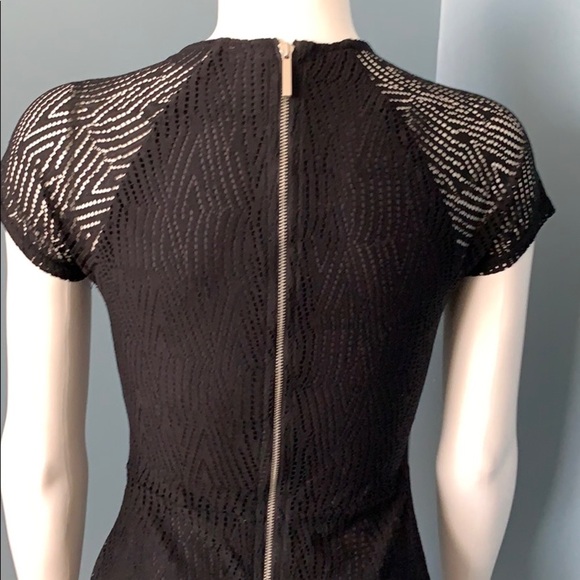 Armani Exchange Short Sleeve Black Body Con Dress - Picture 5 of 7